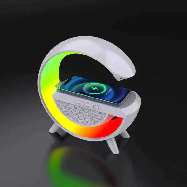 G SHAPED SPEAKER RGB LIGHT TABLE LAMP WITH WIRELESS CHARGER